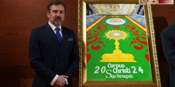 Una obra de José María García Gallardo anuncia la Solemnidad del Corpus Christi en San Fernando