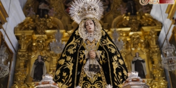 La Virgen de los Dolores de Servitas descansa en el Carmen como final de la segunda etapa de sus traslados