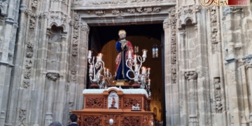 San Pedro Apóstol procesionó en Jerez tras su restauración