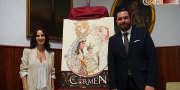 Una pintura de Carmen Sánchez Guillén anuncia de manera muy familiar un nuevo 16 de julio junto a la Patrona