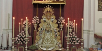 La Hermandad del Rocío de Cádiz celebra desde el miércoles el Triduo de Gloria previo al rosario vespertino