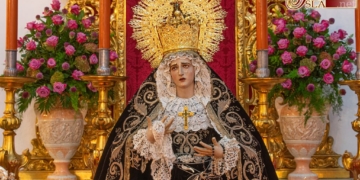 Los cofrades gaditanos de la Buena Muerte celebraron los cultos a la Virgen del Mayor Dolor