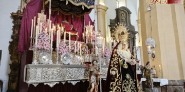 La Virgen de las Lágrimas en Besamano durante todo el día en la Iglesia Mayor