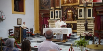 Los belenistas isleños celebraron la festividad de su Patrón con una misa en la Divina Pastora