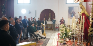 Ángelus, ofrendas y música para completar la reposición al culto de la Virgen del Amor tras ser restaurada