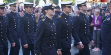 La Princesa Leonor y los guardiamarinas del Elcano se despidieron de la Patrona de la Armada y San Fernando