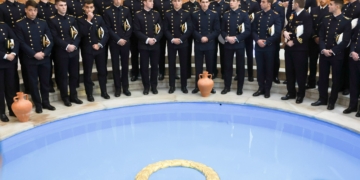 La Princesa de Asturias visitó el Panteón de Marinos Ilustres antes de su viaje en el Juan Sebastián Elcano