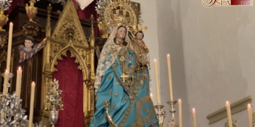 La Virgen de la Luz preside el templo de San Mateo en Tarifa por el 275 aniversario de su patronazgo
