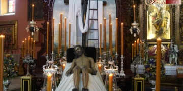 El Cristo de la Redención en Besapié en una nueva víspera del Domingo de Pasión