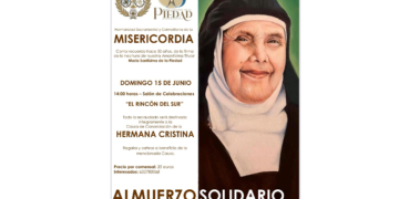 Almuerzo solidario el 15 de junio a favor de la causa de canonización de la Hermana Cristina
