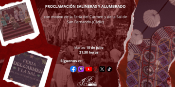 Sigue en directo la proclamación de las Salineras y alumbrado de la Feria del Carmen y la Sal de 2025