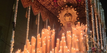 La Virgen de la Soledad de Castilleja procesionó de manera extraordinaria por los 75 años del dogma de la Asunción