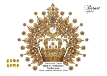 Así será la nueva corona para la Virgen del Buen Fin que han aprobado sus hermanos en cabildo