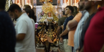 Los hermanos del Nazareno celebran en la Iglesia Mayor el Triduo a la Virgen de los Dolores