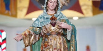 Repuesto al culto tras su restauración el Inmaculado Corazón de María de la Parroquia de San José Artesano