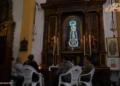 Los Servitas rezaron el Santo Rosario junto a la Virgen de los Dolores