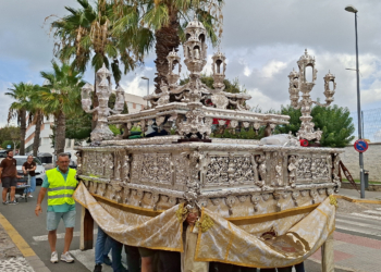El paso de la Virgen del Carmen ya en su templo a la espera de un histórico 12 de octubre