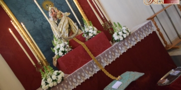 La Virgen de la Oliva estuvo expuesta en Besacinta con motivo de la festividad de la Candelaria