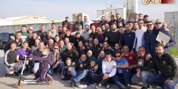 Los cargadores del Nazareno ensayaron de cara a portar a la Virgen de los Dolores de Servitas