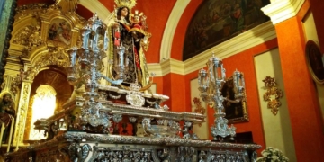 La Virgen del Carmen será trasladada hoy a la Iglesia Mayor a partir de las nueve de la noche