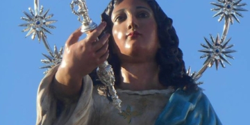 La nueva Virgen de los Ángeles procesionó por las calles de Sanlúcar de Barrameda
