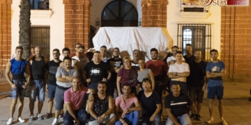 La cuadrilla de cargadores para la Virgen de las Mercedes ha dado inicio hoy a sus ensayos