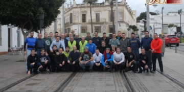 La lluvia acorta el ensayo de las cuadrillas de la JCC para la Hermandad del Huerto