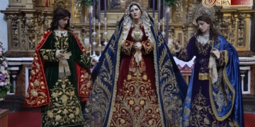 La Virgen de los Desconsuelos de Afligidos de Cádiz estuvo expuesta en besamano