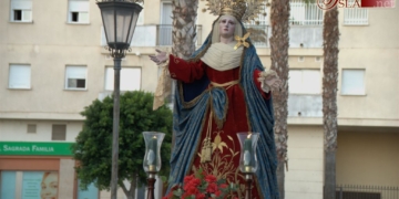 La Virgen del Mayor Dolor recorrió el barrio del Cristo en rosario de la aurora