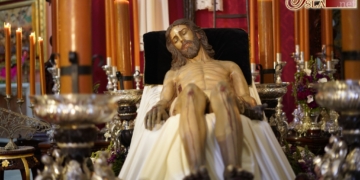 El Cristo de la Redención en Besapié coincidiendo con el tercer día de Triduo en la Soledad