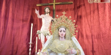 La Virgen de la Victoria expuesta en Besamano con motivo de la Pascua del enfermo