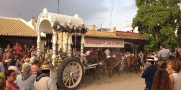 Los rocieros isleños, desde ayer en la aldea, esperan la presentación hoy ante la Virgen