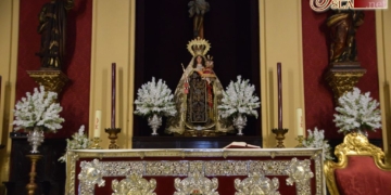 La Patrona preside el altar mayor de la Iglesia Mayor hasta su despedida el domingo