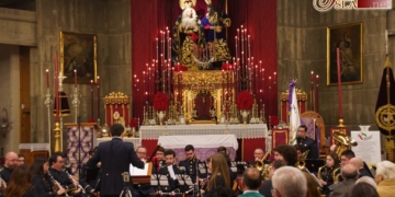 Los sonidos del Lunes Santo junto a Afligidos y Amargura en un concierto de la Banda Sinfónica