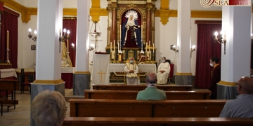 Primera misa en la capilla de los Desamparados tras tres meses sin celebraciones