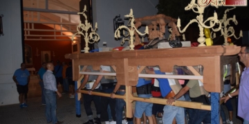La mudá del paso de los Ángeles marca el inicio de la previa de su salida procesional