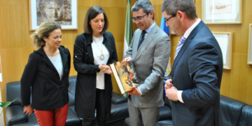 Cavada recibió al Pregonero de la Semana Santa de 2017, Manuel Sánchez Casas