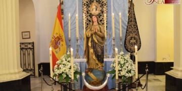 La ‘Repatriada’ preside el altar por la Inmaculada Concepción de la Hermandad de la Caridad
