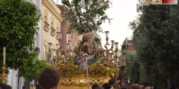 La Divina Pastora de Capuchinos salió el pasado sábado por las calles de Jerez