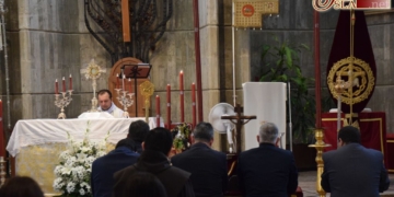Los cultos eucarísticos en el Santo Cristo preceden a la procesión del próximo sábado