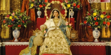 La Pastora de Sagasta en Cádiz estuvo expuesta en devoto besamano