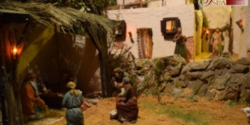 Ecce-Homo bendijo su Belén que puede ser visitado en su casa de hermandad