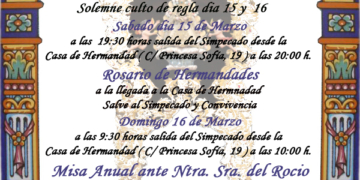 Los rocieros isleños celebrarán el fin de semana su anual peregrinación al Rocío