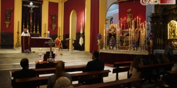 Ayer dio comienzo en la Iglesia Mayor el Triduo de la Hermandad de Columna
