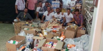 Kilos de solidaridad de los cargadores del Nazareno para su vocalía de Caridad