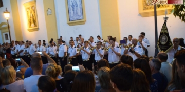 Mucha expectación ante el primer concierto de la Banda de Cornetas Cristo del Perdón
