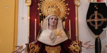 La Virgen del Mayor Dolor expuesta en Besamano con motivo de su festividad