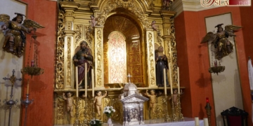 La Hermandad del Carmen realiza trabajos de conservación en la capilla de la Virgen