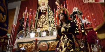 Túnica para la Magdalena y saya para la Amargura como estrenos bordados de Afligidos