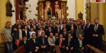 Inicio del XXV aniversario de la cuadrilla de Columna con una misa de acción de gracias